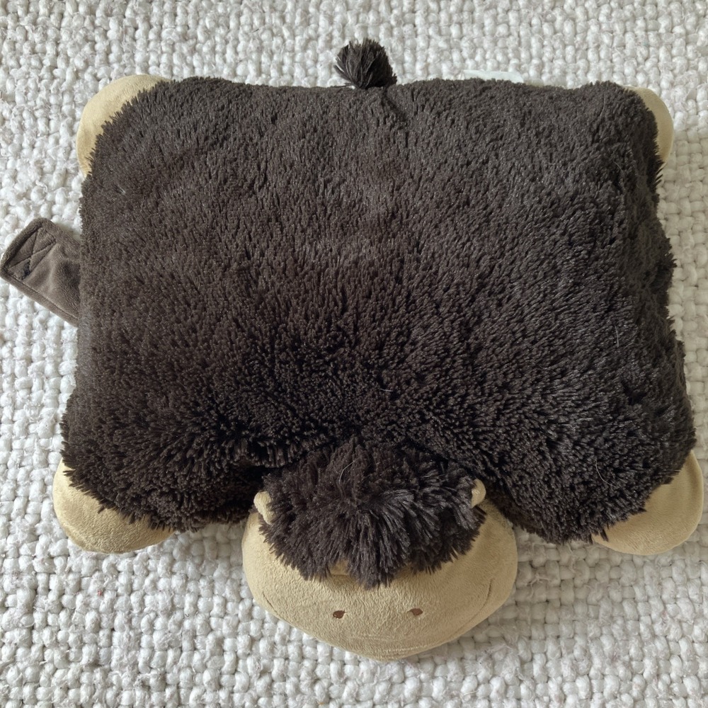 My Pillow Pets Original 2010 Large 18" Brown Monkey Plush Exc Con
